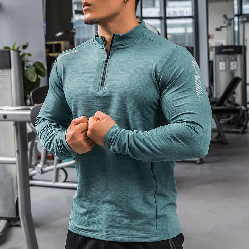 Men's Long Sleeve Gym Compression Shirt - Strive Gymwear