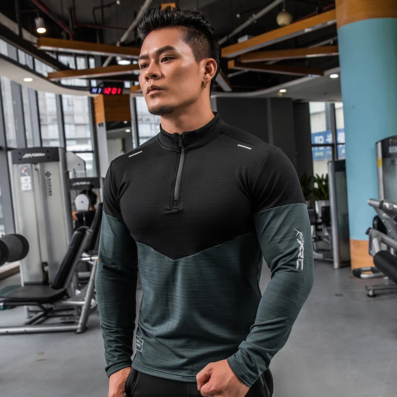 Men's Long Sleeve Gym Compression Shirt - Strive Gymwear