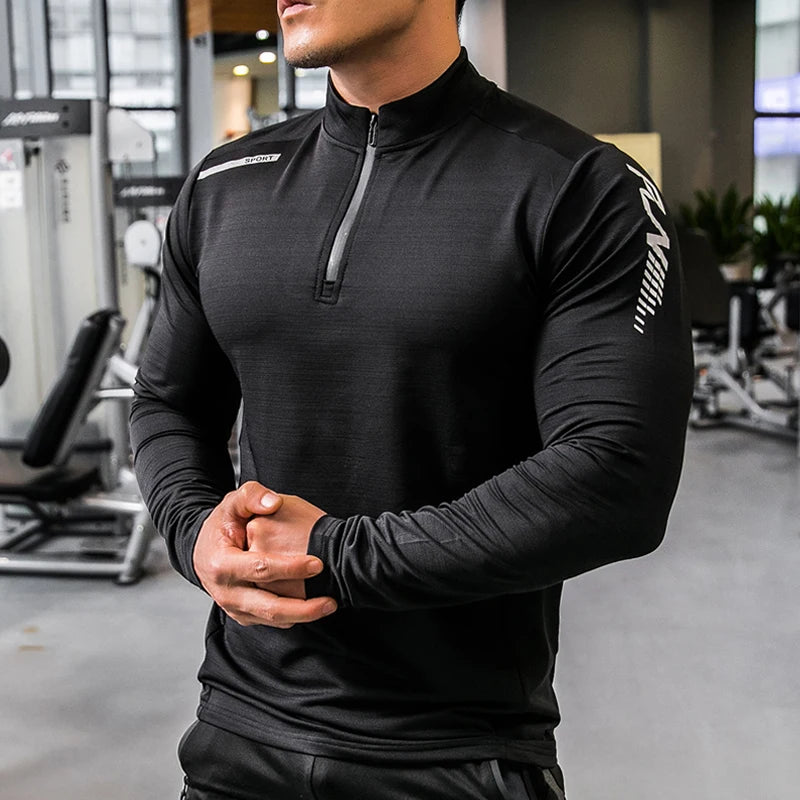 Men's Long Sleeve Gym Compression Shirt - Strive Gymwear