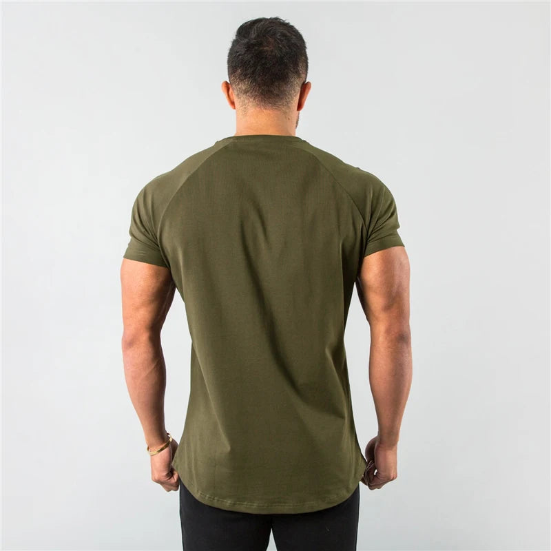 New Plain Short Sleeve Men Gym Top Tees - Strive Gymwear